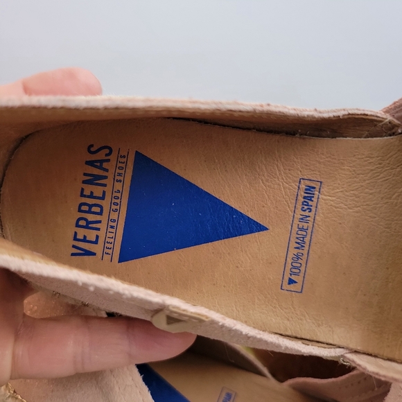 Verbena Pink Metallic Suede Espardrilles Size 8 (38) - Picture 4 of 7